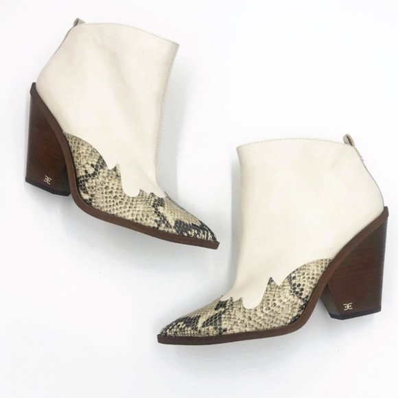 Sam Edelman Shoes - Sam Edelman | Ilah Western Snake Print Booties